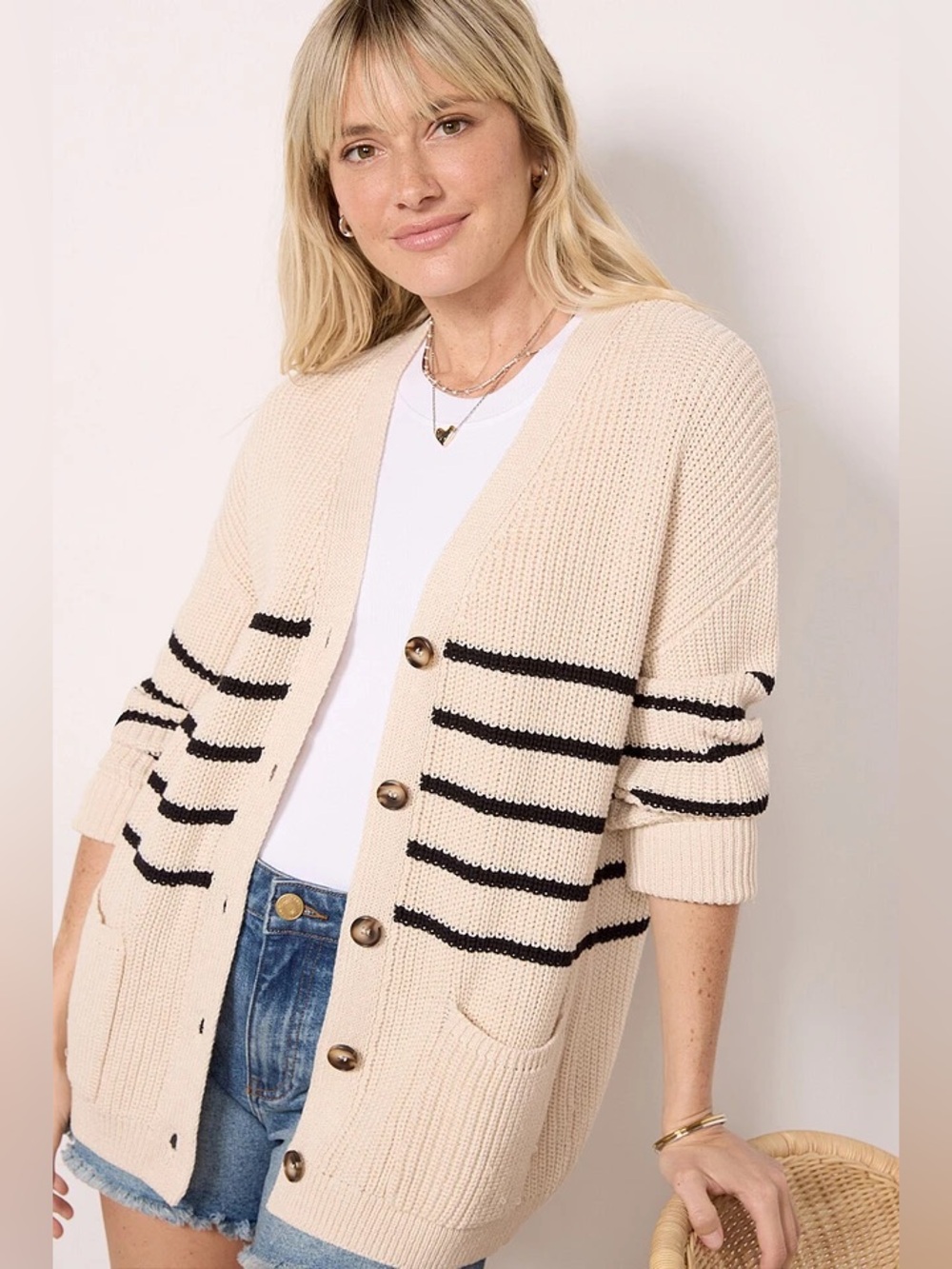 John + Jenn Striped Cardigan